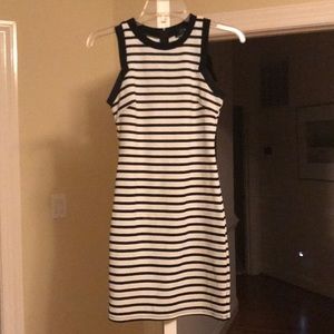 Aqua Striped Mini Dress